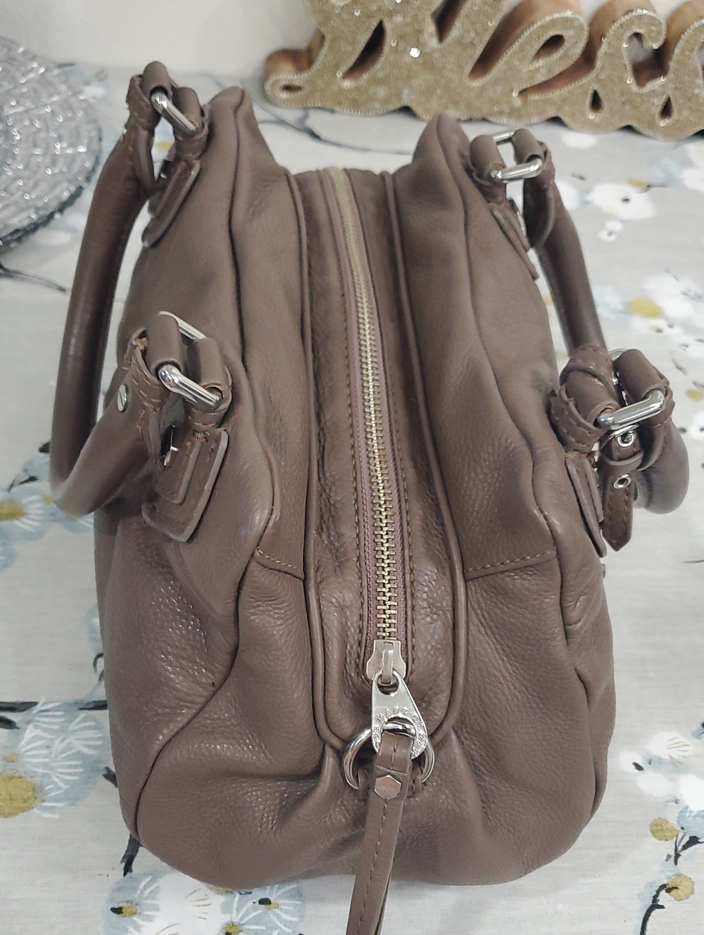 Marc by Marc Jacobs Classic Q Baby Groovee Taupe Leather Satchel Bag - Picture 9 of 16